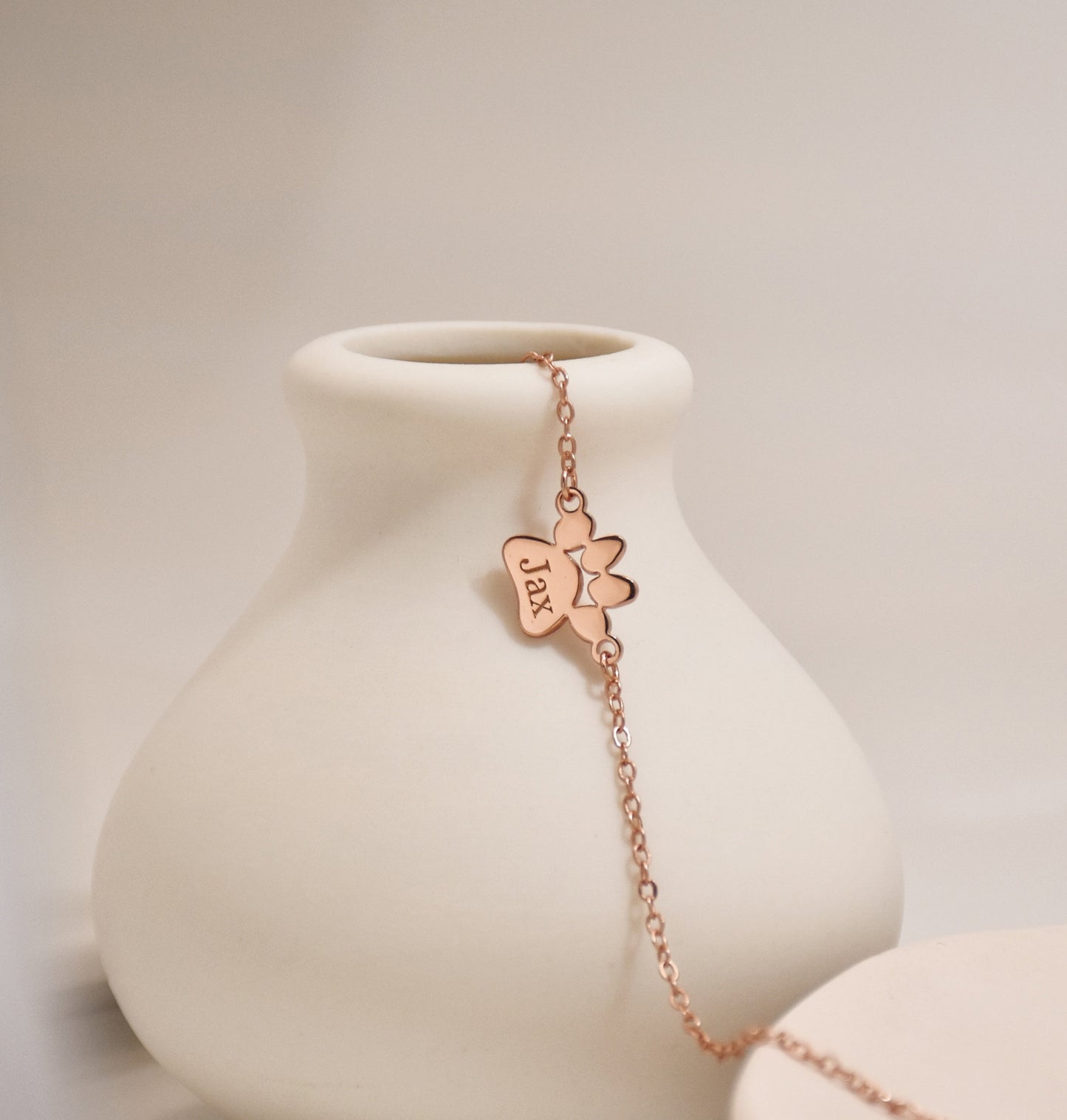 Custom Paw Name Bracelet – Personalized Pet Memorial