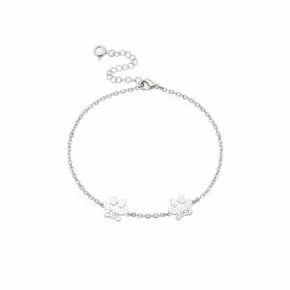 Custom Paw Name Bracelet – Personalized Pet Memorial