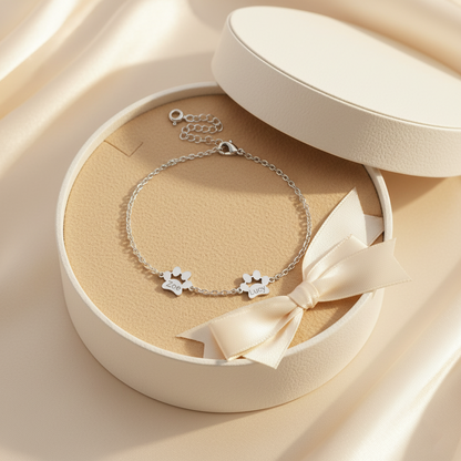 Custom Paw Name Bracelet – Personalized Pet Memorial