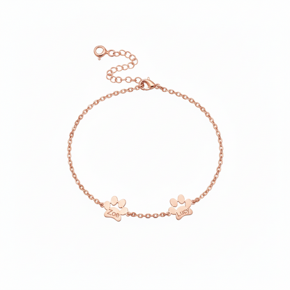 Custom Paw Name Bracelet – Personalized Pet Memorial