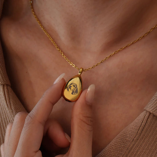 Pet Memorial Necklace with Photo & Ash Keepsake – Personalized Dog & Cat Jewelry